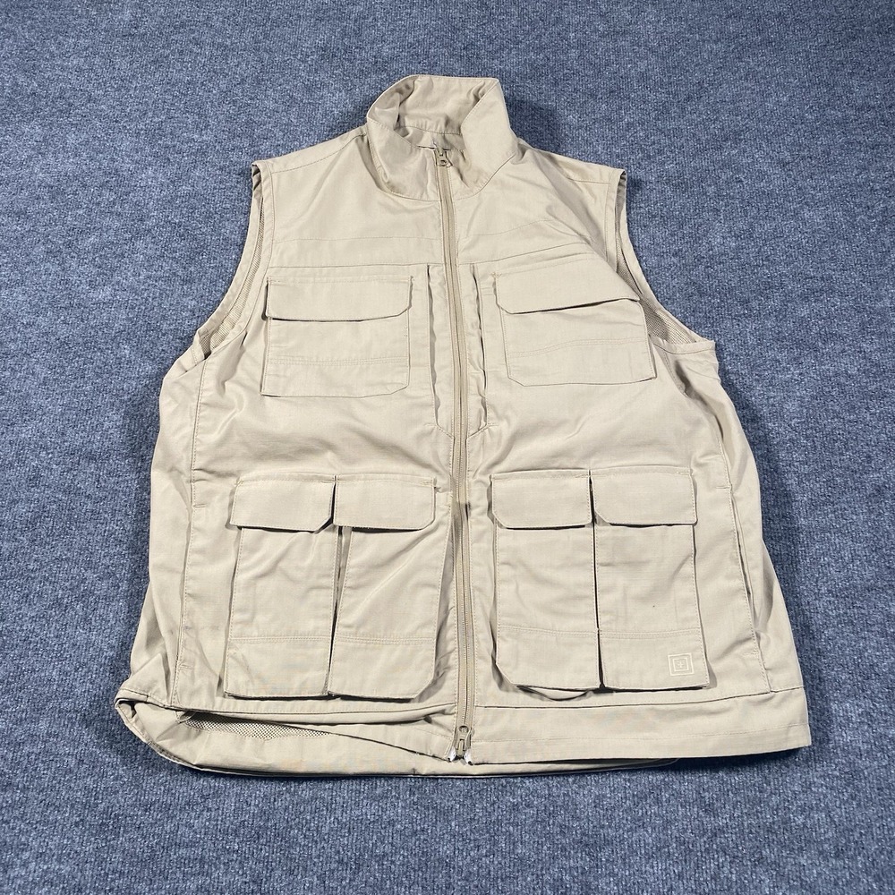 5.11 Tactical Range Vest Mens Large Full Zip Ripstop Hunting Outdoors Military